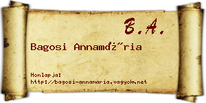 Bagosi Annamária névjegykártya