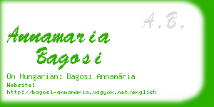annamaria bagosi business card